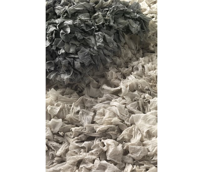 Alfombra de algodón y poliéster 120x60 Gris