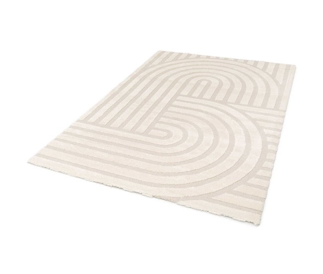 Alfombra con relieve de estilo escandinavo SNOWY - ATTICGO 80x150 Blanco