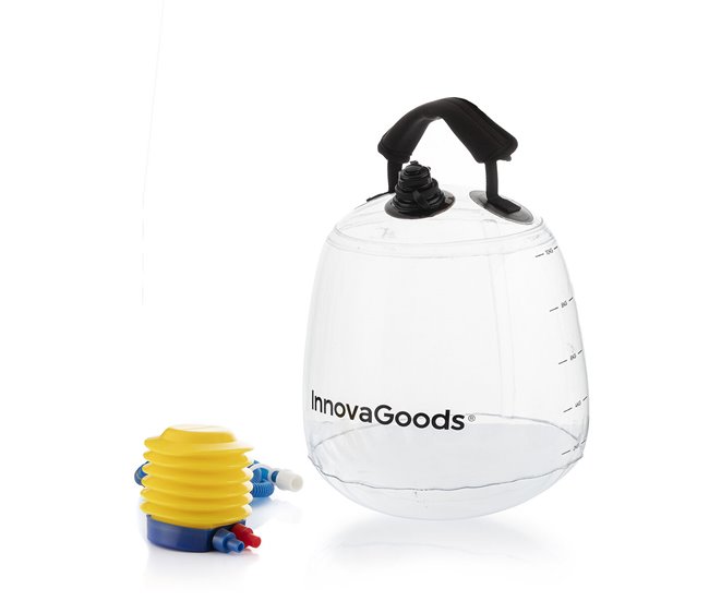 Pesa Rusa de Agua para Entrenamiento Fitness con Guía de Ejercicios Negro