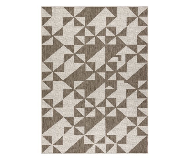 Alfombra de cuerda sisal FLOORLUX 20489 Triángulo 80x150 Beige