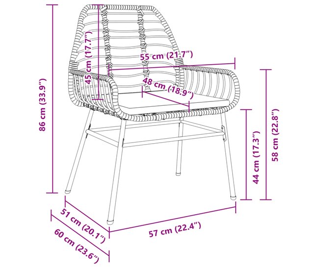 Silla De Jardín Negro
