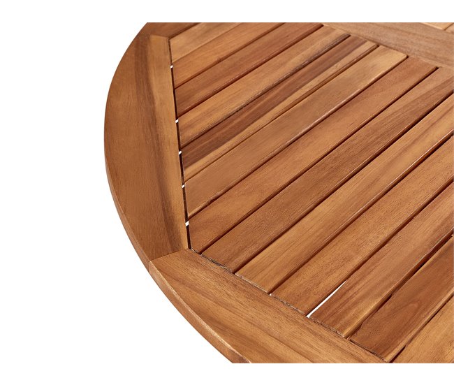 Beliani Conjunto de comedor AGELLO Madera Clara