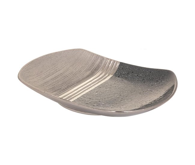 Centro de mesa de cerámica Plateado