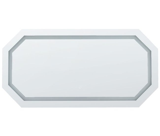 Beliani Espejo de baño LOCMARIAQUER Gris