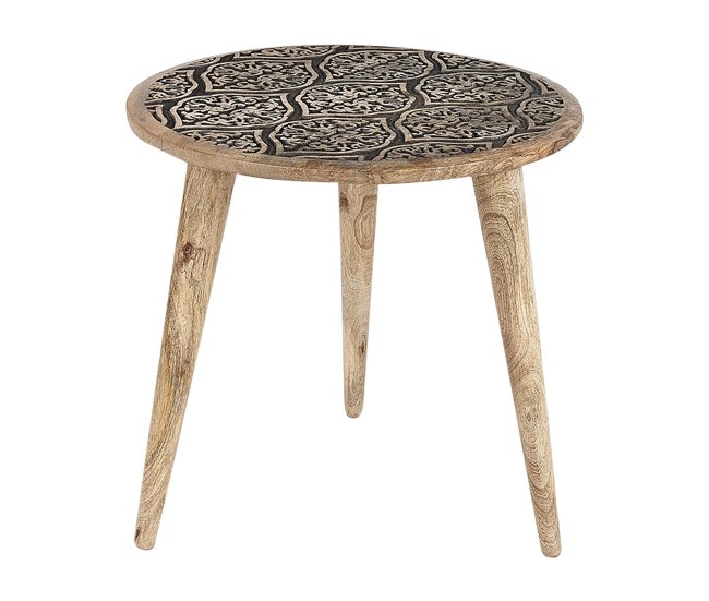 Beliani Conjunto de 2 mesas auxiliares SHARMA Marron