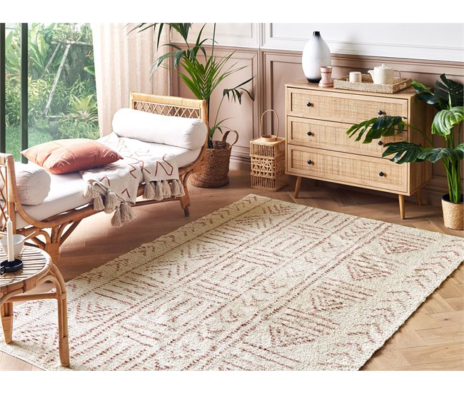 Beliani Alfombra de pelo corto EDIRNE 140x200 Beige