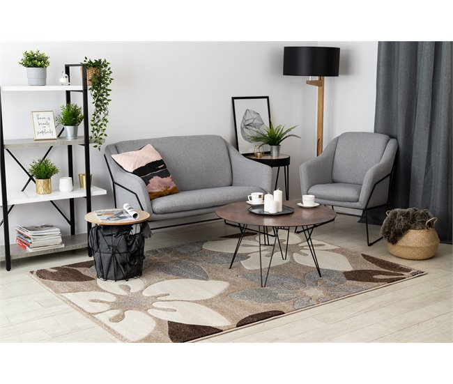 Alfombra FEEL 1602/15055 Flores 180x270 Marron Claro