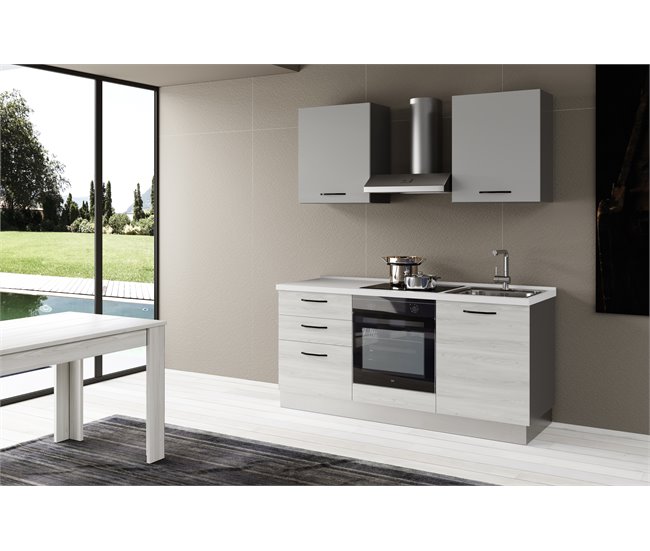 Cocina GILDA 2.0 Derecha Blanco/ Gris