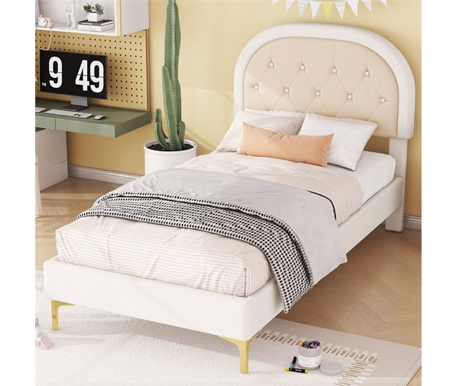 Marco de la cama 200x90 Beige