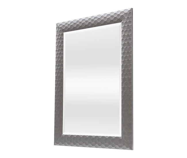 Espejo de pared Ocre rectangular con ganchos 74x2 Plateado