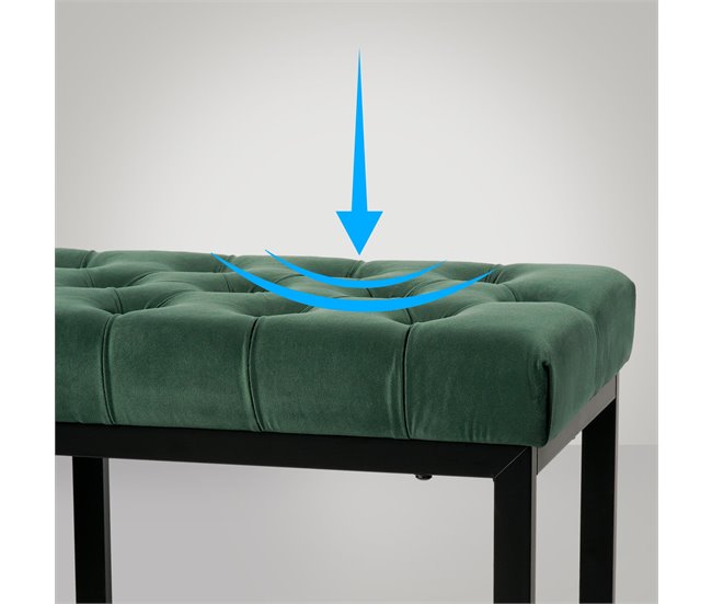 Banco banqueta pie de cama asito diseño 120x37 Verde