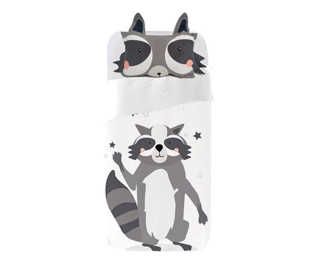 Juego de funda nórdica Infantil Blanco/ Gris
