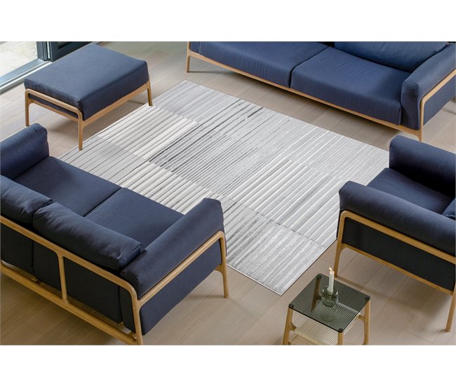 Alfombra LIRA E2681 Vintage estructural moderna glamour 80x150 Gris