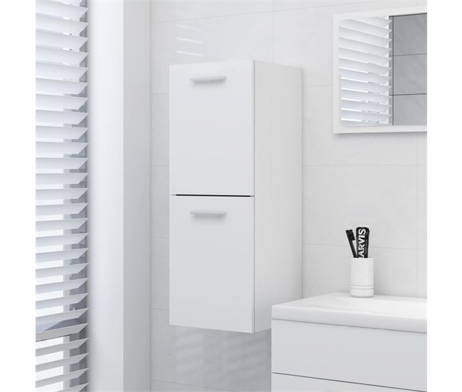 Armario de baño madera contrachapada 30 Blanco