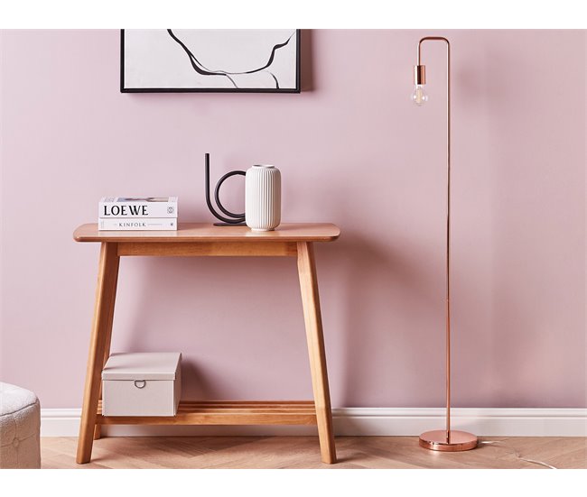 Beliani Lámpara de pie SAVENA Dorado