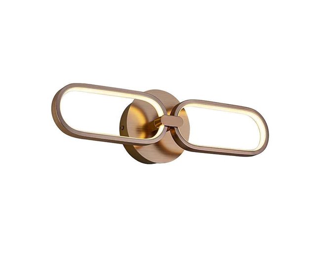 Aplique Pared Aluminio Serie Dorado