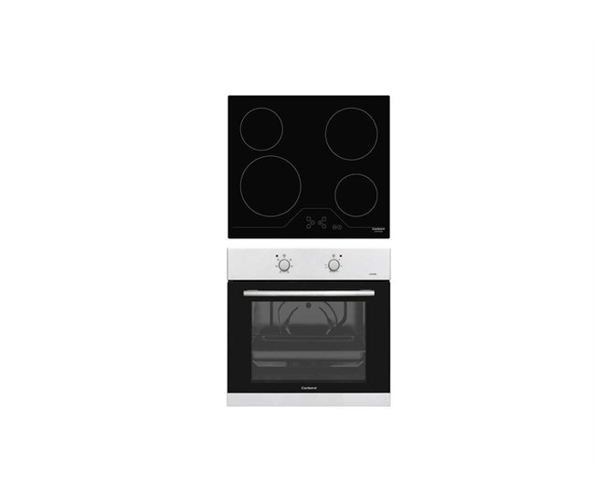 Conjunto Vitrocerámica + Horno Convencional CORBERÓ Negro/ Inox