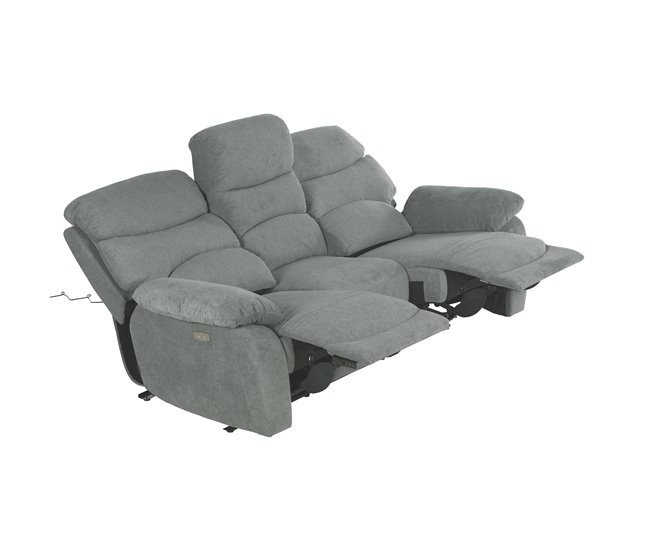 Sofá 3 plazas 2 asientos relax eléctricos ESPRIT Verde