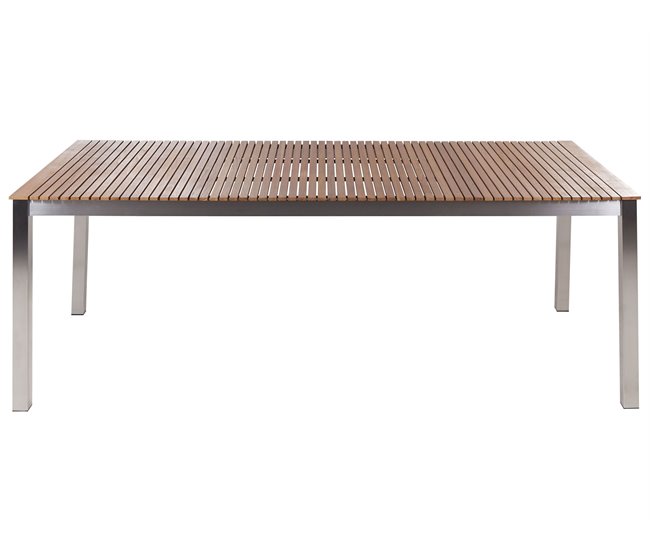 Beliani Conjunto de comedor VIAREGGIO Madera Clara