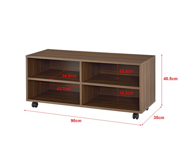 Armario con ruedas Gränne aglomerado 90 Madera