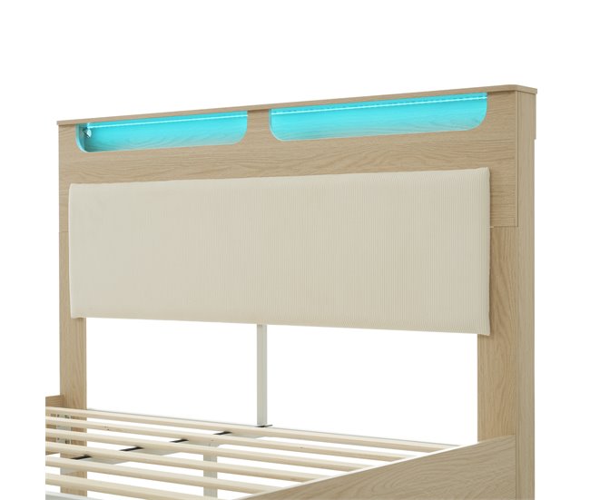 Camas de matrimonio 145x215 Beige