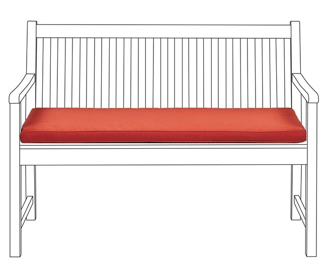 Beliani Cojín de asiento VIVARA 112x54 Rojo