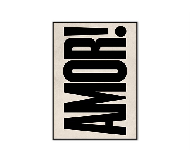 Cuadro deco art AMOR 50x70cm marca MARCOMUEBLE  Negro