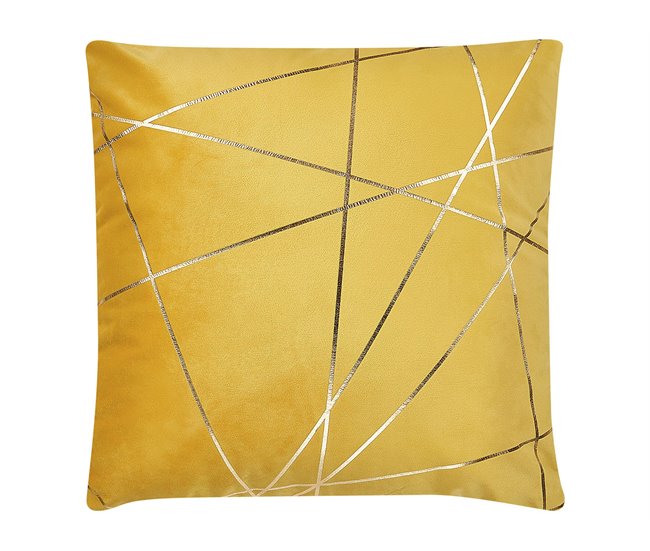 Beliani Cojín decorativo PINUS 45x45 Amarillo