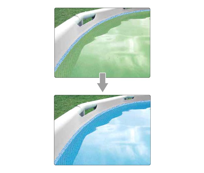 Sistema combinado INTEX depuradora arena y clorador salino eco 7 g/h - 32000 l Blanco