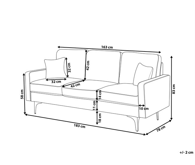 Beliani Sofá de 3 plazas Terciopelo GAVLE Verde