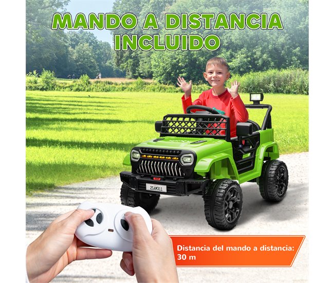 Carro Eléctrico Infantil Plástico, Metal AIYAPLAY Verde