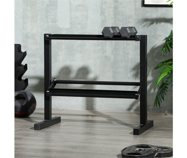 Estante para Mancuernas Acero SPORTNOW, deportes y ocio - pesas Negro