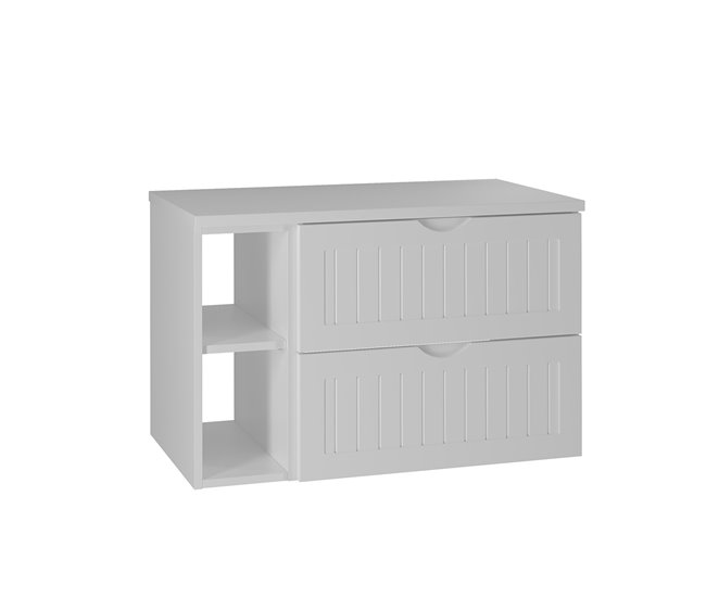 Mueble bajo lavabo compartimiento encimera Soline 80 Blanco