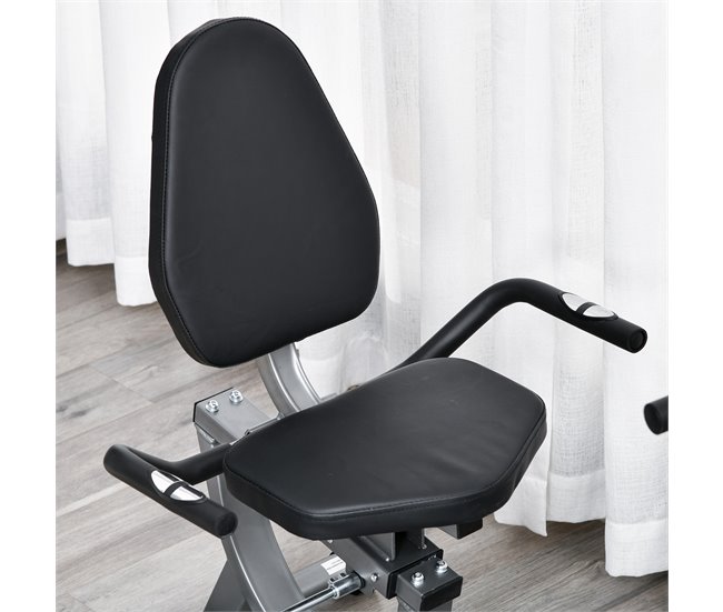Bicicleta Estática Acero, ABS HOMCOM, deportes y ocio - fitness Gris