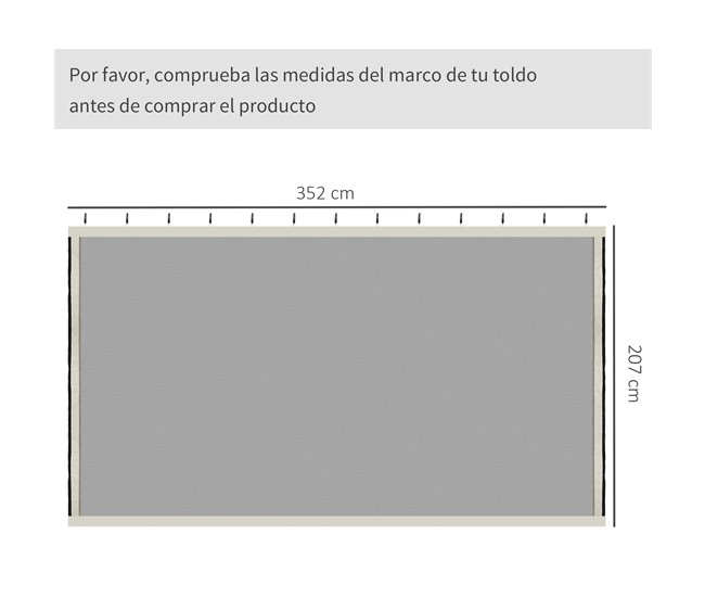 4 Paneles Laterales de Mosquitera para Carpa Poliéster, Nylon 352x0 Negro