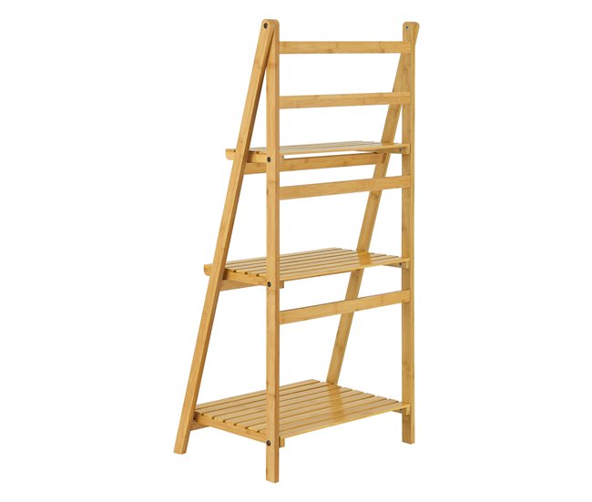 Estantería de escalera de bambú Lapua 3 niveles Natural