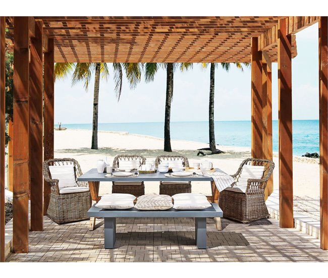 Beliani Conjunto de comedor MAROS/OLBIA Natural