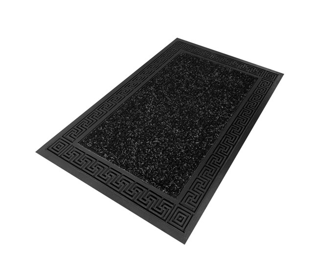 Acomoda Textil – Felpudo de Goma Moqueta Antideslizante. 52x37 Negro