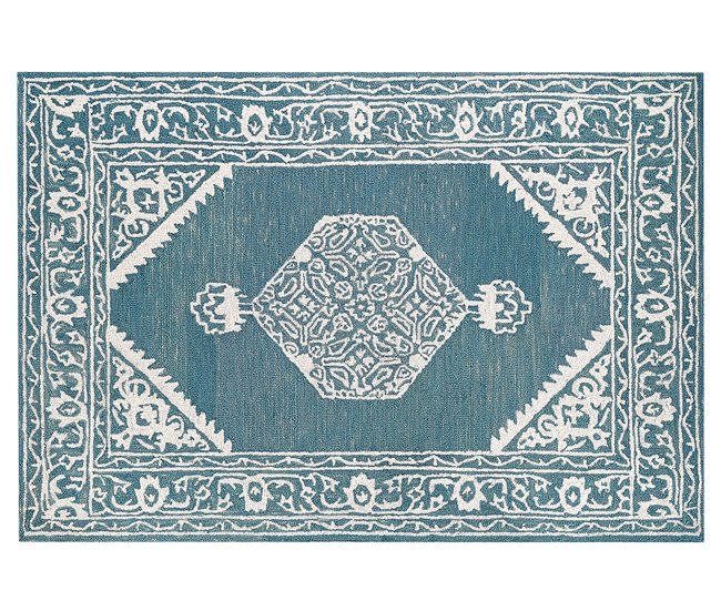 Beliani Alfombra de pelo corto GEVAS 140x200 Azul