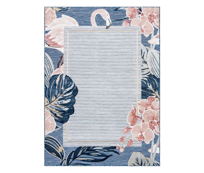 Alfombra Estructural BOTANIC 65240 flamenco 78x150 Azul