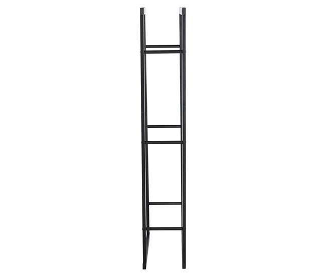 Soporte para Leña Metal HOMCOM, hogar - climatización Negro