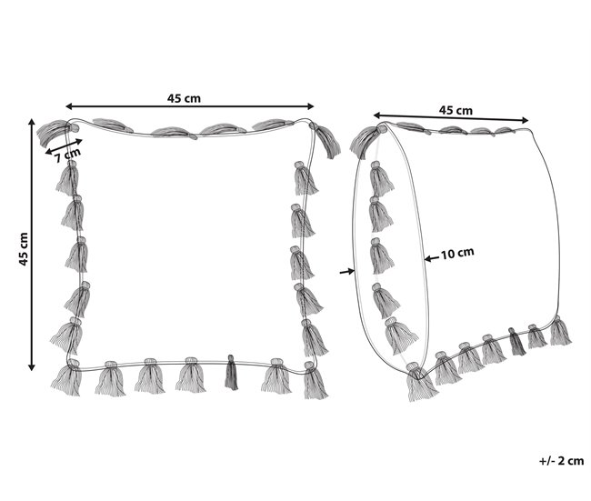 Beliani Cojín decorativo LYNCHIS 45x45 Rosa