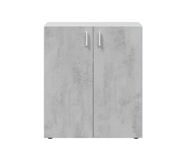 Armario Multiusos 80x92cm Blanco/ Gris