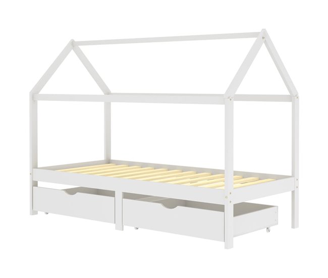 Estructura De Cama Infantil 206x97 Blanco