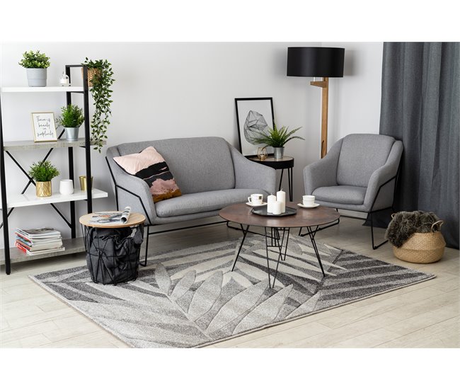 Alfombra FEEL 1827/16811 Hojas 160x220 Gris