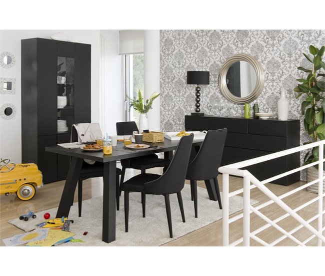 Vitrina 4 puertas CACHÉ color negro Negro