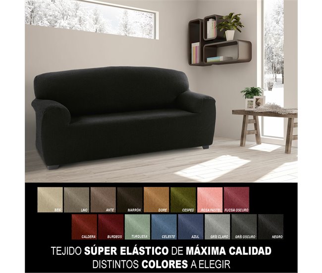 Funda para Sofá Romeo 4 plazas Negro
