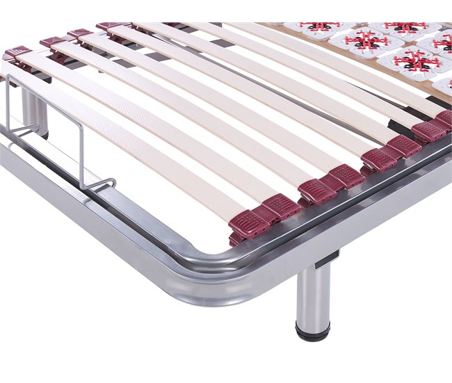 Beliani Somier articulado eléctrico Acero MOON Plateado