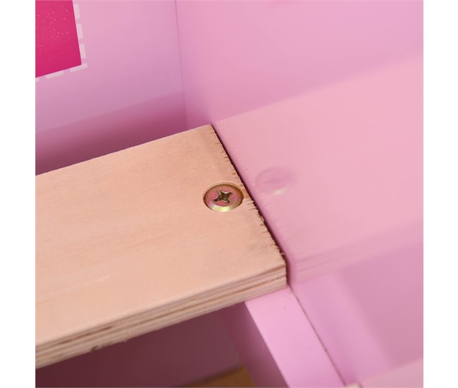 Cama Infantil MDF, Madera de Álamo HOMCOM Rosa
