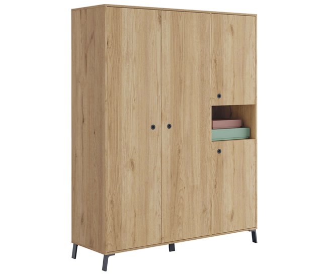 Armario Grande Industrial Clim 4 Puertas Madera Clara